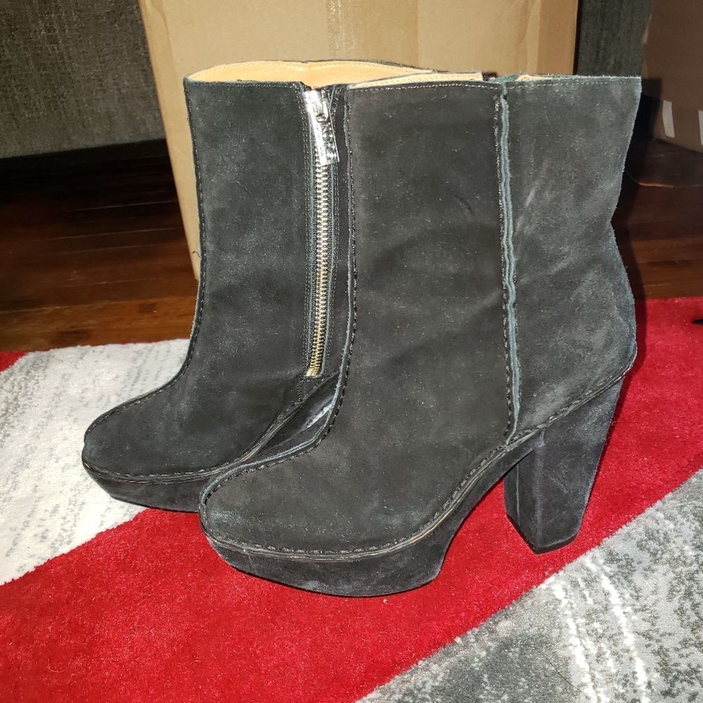 KORS by Michael Kors black suede ankle booties